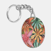 tropisch/Hawaiaans/bloemig/bloem Sleutelhanger (Voorkant Links)