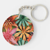 tropisch/Hawaiaans/bloemig/bloem Sleutelhanger (Achterkant)