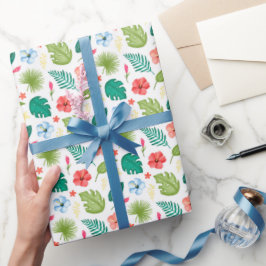Tropisch Hawaiaans bloemmotief Cadeaupapier