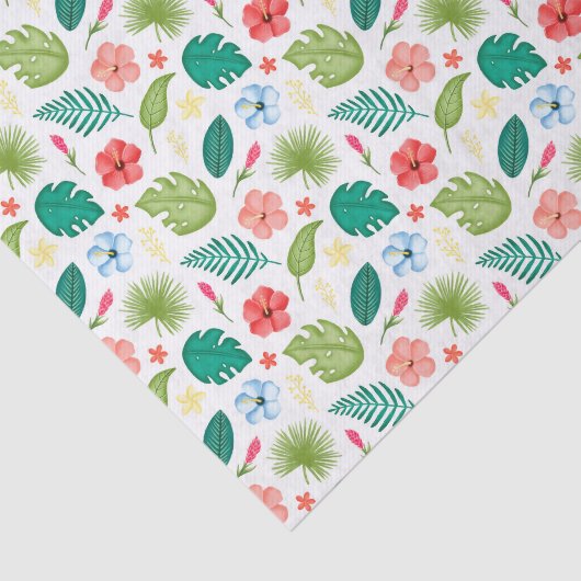 Tropisch Hawaiaans Bloemmotief Tissuepapier (Detail)