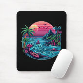 Tropisch/Hawaïaans neonstrand Muismat (Met muis)