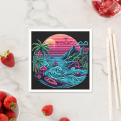 Tropisch/Hawaïaans neonstrand Servet (Insitu)