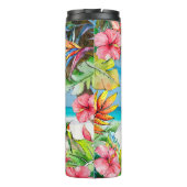 Tropisch Hawaïaans Paradijs Bloemen Thermosbeker (Achterkant)