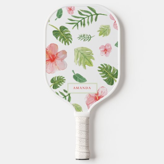 Tropisch Hawaïaans Pickleball Paddle (Voorkant)