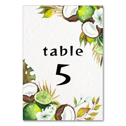 Tropisch Hawaïaans tabelnummer Kaart (Voorkant)