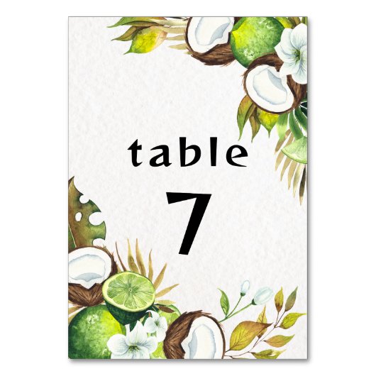 Tropisch Hawaïaans tabelnummer Kaart (Voorkant)