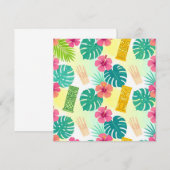Tropisch Hawaïaans Tiki-patroon voor Feesten Bruil Bedankkaart (Voorkant / Achterkant)