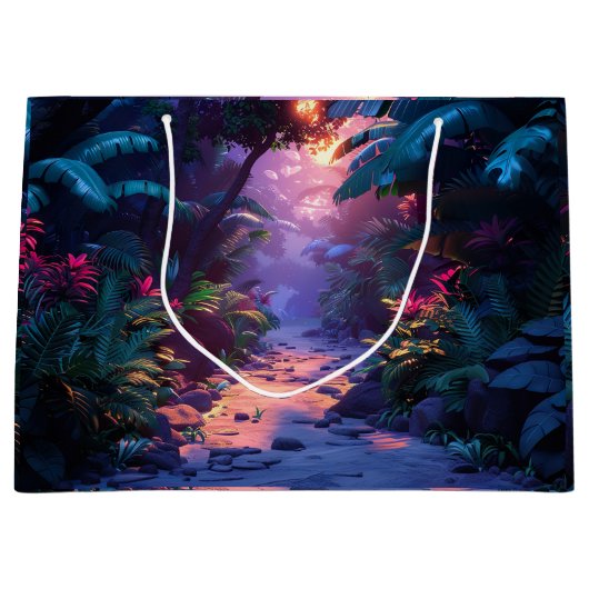 Tropisch Hawaïaans Wandelpad Groot Cadeauzakje (Voorkant)