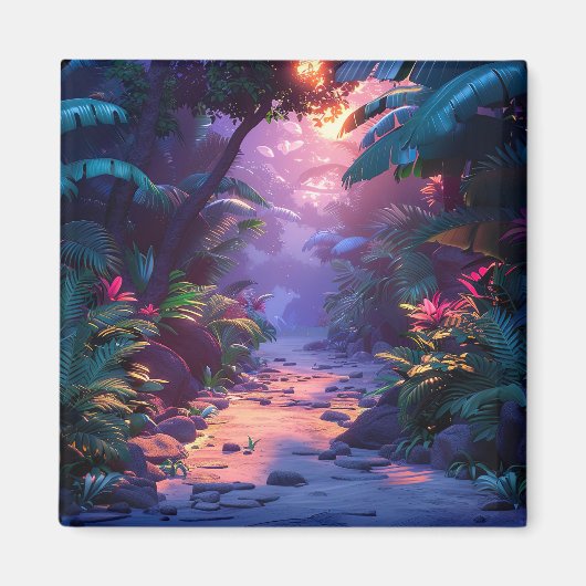 Tropisch Hawaiaans Wandelpad  Magneet (Voorkant)