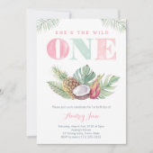 Tropisch Hawaiaans Wild Strand Meisje Eerste Verja Kaart (Voorkant)