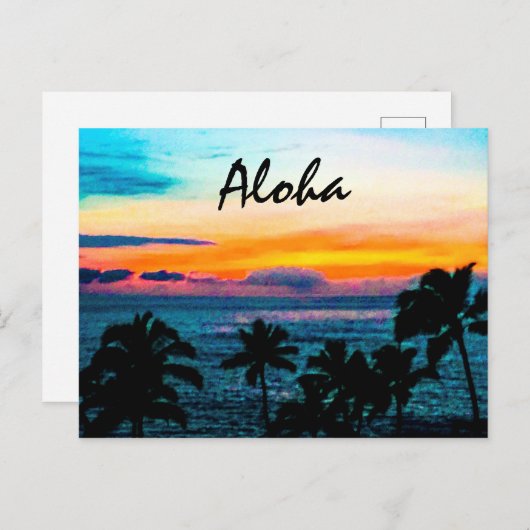 Tropisch Hawaii Aloha Briefkaart (Voorkant / Achterkant)