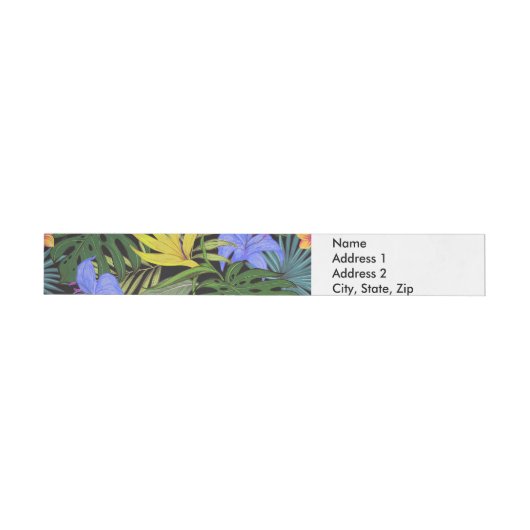 Tropisch Hawaii Aloha Flower Graphic Adreslabel Wikkel (Individueel)