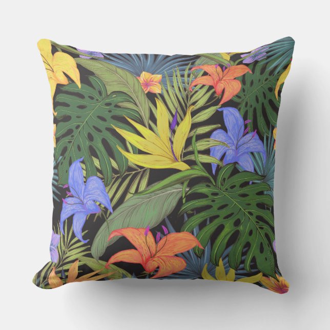 Tropisch Hawaii Aloha Flower Graphic Buitenkussen (Voorkant)