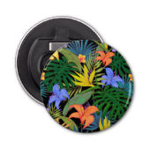 Tropisch Hawaii Aloha Flower Graphic Button Flesopener (Voorkant)