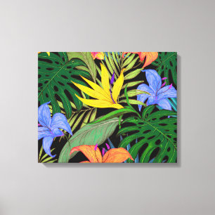 Tropisch Hawaii Aloha Flower Graphic Canvas Afdruk
