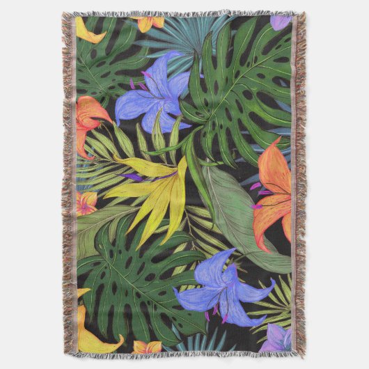 Tropisch Hawaii Aloha Flower Graphic Deken (Voorkant Verticaal)