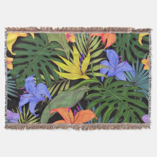Tropisch Hawaii Aloha Flower Graphic Deken (Voorkant)