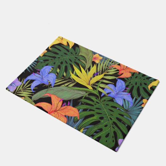 Tropisch Hawaii Aloha Flower Graphic Deurmat (Schuin)