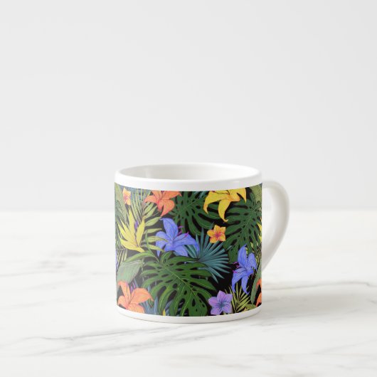 Tropisch Hawaii Aloha Flower Graphic Espresso Kop (Voorkant rechts)