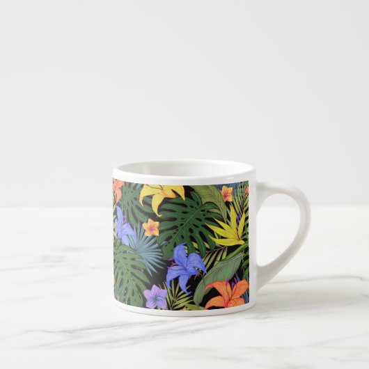 Tropisch Hawaii Aloha Flower Graphic Espresso Kop (Rechts)