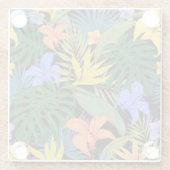 Tropisch Hawaii Aloha Flower Graphic Glazen Onderzetter (Achterkant)