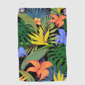 Tropisch Hawaii Aloha Flower Graphic Golfhanddoek (Voorkant)