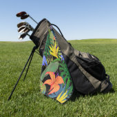 Tropisch Hawaii Aloha Flower Graphic Golfhanddoek (Groen)