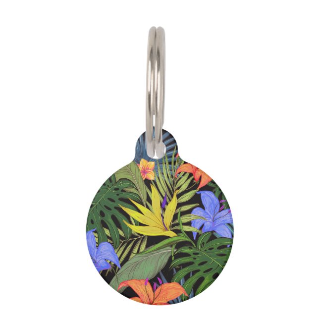 Tropisch Hawaii Aloha Flower Graphic Huisdierpenning (Voorkant)