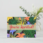 Tropisch Hawaii Aloha Flower Graphic Kaart (Staand voorkant)