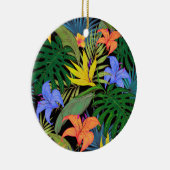Tropisch Hawaii Aloha Flower Graphic Keramisch Ornament (Rechts)