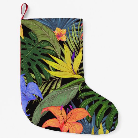 Tropisch Hawaii Aloha Flower Graphic Kleine Kerstsok (Voorkant)