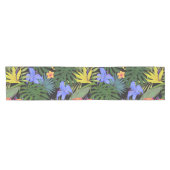 Tropisch Hawaii Aloha Flower Graphic Korte Tafelloper (Horizontaal)