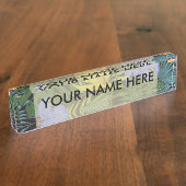 Tropisch Hawaii Aloha Flower Graphic Naambordje (Zijkant)