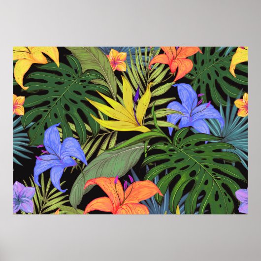 Tropisch Hawaii Aloha Flower Graphic Poster (Voorkant)