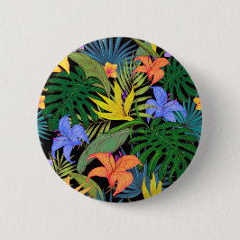 Tropisch Hawaii Aloha Flower Graphic Ronde Button 5,7 Cm
