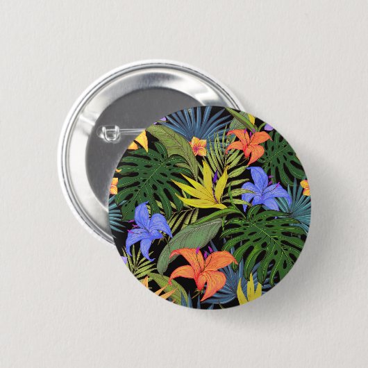 Tropisch Hawaii Aloha Flower Graphic Ronde Button 5,7 Cm (Voorkant /achterkant)