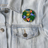 Tropisch Hawaii Aloha Flower Graphic Ronde Button 5,7 Cm (In situ)
