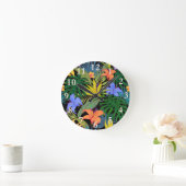 Tropisch Hawaii Aloha Flower Graphic Ronde Klok (Huis)