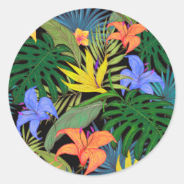 Tropisch Hawaii Aloha Flower Graphic Ronde Sticker