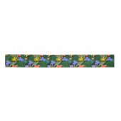 Tropisch Hawaii Aloha Flower Graphic Satijnen Lint (Voorkant)