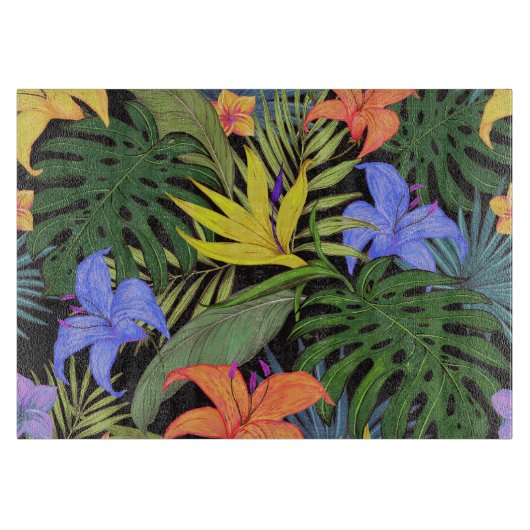 Tropisch Hawaii Aloha Flower Graphic Snijplank (Voorkant)