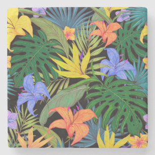 Tropisch Hawaii Aloha Flower Graphic Stenen Onderzetter