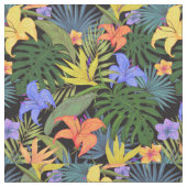 Tropisch Hawaii Aloha Flower Graphic Stof (Close Up)