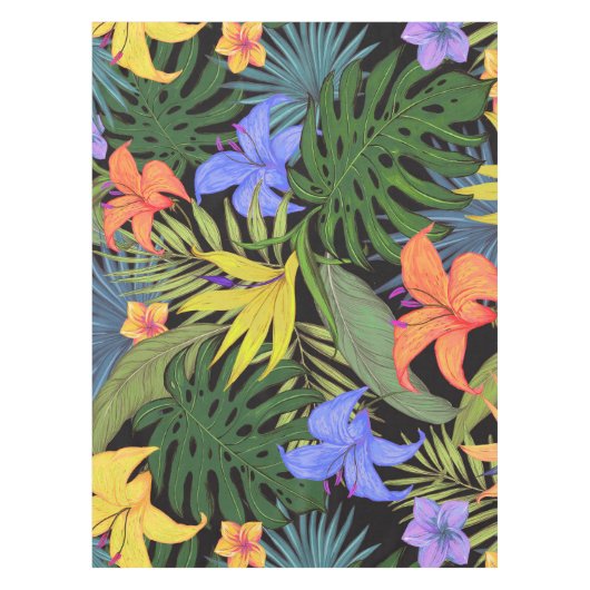Tropisch Hawaii Aloha Flower Graphic Tafelkleed (Voorkant)