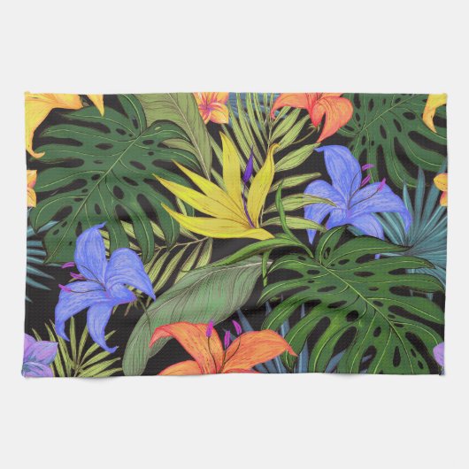 Tropisch Hawaii Aloha Flower Graphic Theedoek (Horizontaal)