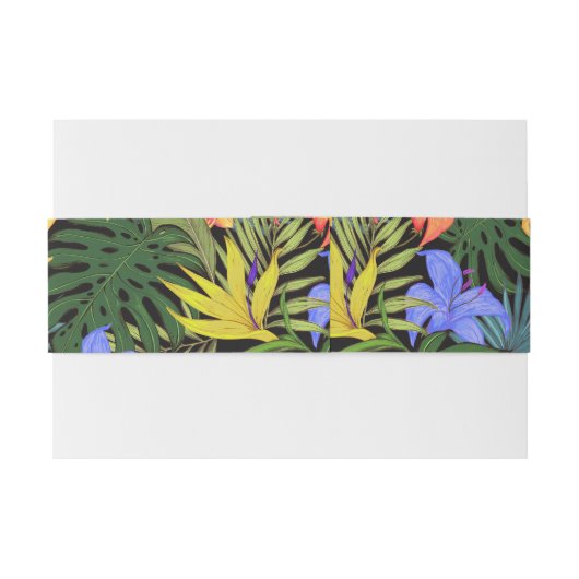 Tropisch Hawaii Aloha Flower Graphic Uitnodigingen Wikkel (Achterkant Voorbeeld)