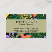 Tropisch Hawaii Aloha Flower Graphic Visitekaartje (Achterkant)
