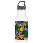 Tropisch Hawaii Aloha Flower Graphic Waterfles (Voorkant)