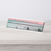 Tropisch Hawaii Beach Desk Name Bord Bureau Naambordje (Voorkant)