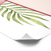 Tropisch Hawaii Bruiloft Welkomstbord Floral Aloha Perfect Poster (Hoek)